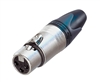 NEUTRIK NC3FXX 3 PIN FEMALE XLR CABLE CONNECTOR WITH NICKEL HOUSING AND SILVER CONTACTS, SLEEK DESIGN