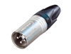 NEUTRIK NC3MXX 3 PIN MALE XLR CABLE CONNECTOR WITH NICKEL   HOUSING AND SILVER CONTACTS, SLEEK DESIGN