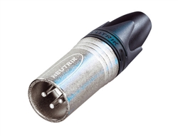 NEUTRIK NC3MXX 3 PIN MALE XLR CABLE CONNECTOR WITH NICKEL   HOUSING AND SILVER CONTACTS, SLEEK DESIGN