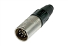 NEUTRIK NC6MX 6 PIN MALE XLR CABLE CONNECTOR WITH NICKEL    HOUSING AND SILVER CONTACTS