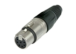 NEUTRIK NC7FX 7 PIN FEMALE XLR CABLE CONNECTOR WITH NICKEL  HOUSING AND SILVER CONTACTS