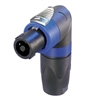 NEUTRIK NL4FRX 4 POLE SPEAKON RIGHT ANGLE CABLE CONNECTOR,  CHUCK TYPE STRAIN RELIEF: FOR TERMINATION USE PZ1X1-15/16