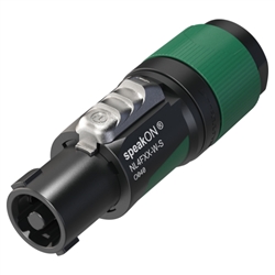 NEUTRIK NL4FXX-W-S 4 POLE SPEAKON CABLE CONNECTOR FOR 6-12MM CABLE, CHUCK TYPE STRAIN RELIEF