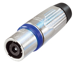 NEUTRIK NLT4MX 4 POLE SPEAKON MALE CABLE CONNECTOR, HEAVY   DUTY, METAL HOUSING, CHUCK TYPE STRAIN RELIEF