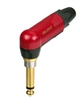 NEUTRIK NP2RX-AU-SILENT 2 POLE MONO 1/4" PROFESSIONAL PHONE PLUG, RIGHT ANGLE, GOLD PLATED CONTACTS, WITH SILENT SWITCH
