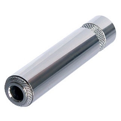 REAN NEUTRIK NYS2203P 3 POLE STEREO 1/4" CABLE INLINE JACK,  FULL METAL, MAXIMUM CABLE OUTSIDE DIAMETER 6MM, SOLDER TABS