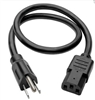 TRIPPLITE P007-002 POWER CABLE 14/3 24" NEMA 5-15P TO IEC   60320 C13 EQUIPMENT CORD, (24 INCHES/2 FEET) 125 VAC 15AMP