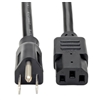 TRIPPLITE P007-012 POWER CABLE 14/3 12 FOOT NEMA 5-15P TO   FEMALE IEC-320-C13 EQUIPMENT CORD, 125 VAC 15AMP