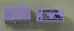 AXICOM D2N V23105-A5403A201 12VDC DPDT PCB RELAY            3A 220VDC/250 VAC