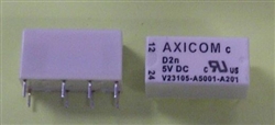 AXICOM D2N V23105-A5001A201 5VDC DPDT PCB RELAY             3A 220VDC/250 VAC