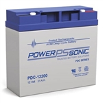 POWERSONIC PDC-12200B 12V 20AH AGM DEEP CYCLE BATTERY,      FOR USE WITH: LAWN MOWER, GOLF CART, GOLF CADDY, BOOST PACK