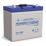 POWERSONIC PDC-12600U 12V 60AH AGM DEEP CYCLE BATTERY WITH  UNIVERSAL TERMINALS NB-T9