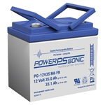 POWERSONIC PG-12V35 M6 FR 12V 35AH LONG LIFE (VRLA) SLA     BATTERY *SPECIAL ORDER*