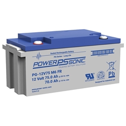 POWERSONIC PG-12V75 M6 FR 12V 75AH LONG LIFE (VRLA)         SLA BATTERY *SPECIAL ORDER*