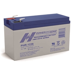 POWERSONIC PHR-1236F2 FR 12V 8.5AH HIGH RATE VRLA BATTERY,  UPS APPLICATIONS