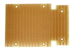 BPS BUSBOARD PR1553DBAT 2-HOLE STRIP PROTOBOARD FOR HAMMOND 1553DB ENCLOSURE, SINGLE-SIDED, 106MM X 72MM (4.18" X 2.85")