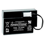 POWERSONIC PS-1208WL 12V 0.8AH SLA BATTERY WITH LEADS