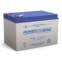 POWERSONIC PS-12140F2 12V 14AH SLA BATTERY WITH .250" TABS