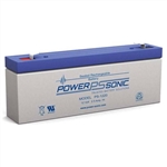 POWERSONIC PS-1220F1 12V 2.5AH SLA BATTERY WITH .187" QC    TERMINALS