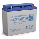 POWERSONIC PS-12200NB 12V 20AH SLA BATTERY WITH NUT/BOLT    *SPECIAL ORDER*