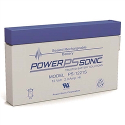 POWERSONIC PS-1221S 12V 2AH SLA BATTERY WITH .187" TABS     *SPECIAL ORDER*