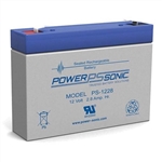 POWERSONIC PS-1228F1 12V 2.8AH SLA BATTERY WITH .187"       TERMINALS