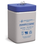 POWERSONIC PS-650LS 6V 5AH SLA SPRING TOP LANTERN BATTERY