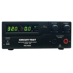 CIRCUIT TEST PSC-6932 BENCHTOP SWITCHING POWER SUPPLY       1-32VDC / 0-30AMP REMOTE PROGRAMMABLE