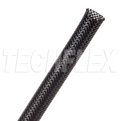 TECHFLEX PTN0.38BK BLACK 3/8" GENERAL PURPOSE EXPANDABLE    BRAIDED SLEEVING, FLEXO PET, 152 METER ROLL