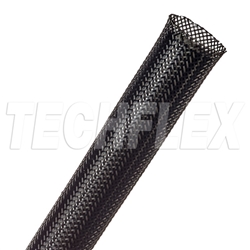 TECHFLEX PTN0.75 BLACK 3/4" GENERAL PURPOSE EXPANDABLE      BRAIDED SLEEVING, FLEXO PET (76M = FULL ROLL)