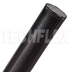 TECHFLEX PTN1.25 BLACK 1-1/4" GENERAL PURPOSE EXPANDABLE    BRAIDED SLEEVING, FLEXO PET (76M = FULL ROLL)