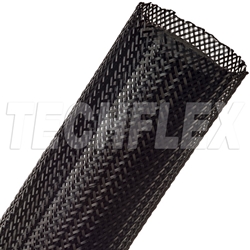 TECHFLEX PTN1.75BK BLACK 1-3/4" GENERAL PURPOSE  EXPANDABLE BRAIDED SLEEVING, FLEXO PET, 200 FOOT ROLL *SPECIAL ORDER*