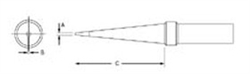 WELLER PTO8 SOLDERING TIP 800F 1/32" CONICAL STYLE,         COMPATIBLE WITH WTCPT SOLDERING STATION "LONG" VERSION