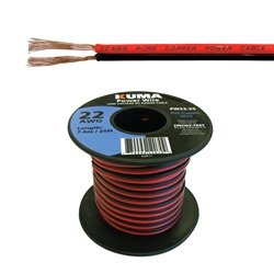 CIRCUIT TEST PW22-25 22AWG TWO CONDUCTOR BONDED PARALLEL    WIRE, LOW VOLTAGE DC POWER CABLE, 25FT ROLL