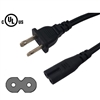 PWC-115-25 POWER CORD 2 CONDUCTOR NEMA1-15P TO IEC320-C7    SOCKET (DOUBLE SLOT), 25 FEET