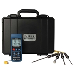 REED R2450SD-KIT4 DATA LOGGING THERMOMETER WITH 4 TYPE-K    THERMOCOUPLE PROBES AND CARRYING CASE