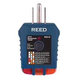 REED R5210 RECEPTACLE TESTER WITH GFCI