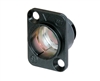 NEUTRIK RP8 NEUTRICON CHASSIS CONNECTOR HOUSING FOR FEMALE  AND MALE INSERTS, BLACK COATED *CLEARANCE*