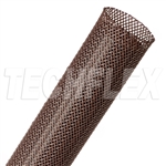 TECHFLEX RRN1.25DB FLEXO 1-1/4" RODENT RESISTANT EXPANDABLE BRAIDED SLEEVING, DARK BROWN, 50 FOOT ROLL