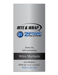 ZIPTAPE RWB50 VINYL WIRE MARKER BOOK 0.50"W X 1.25"L,       200 MARKERS PER BOOKLET