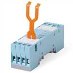 RELECO S7-C RELAY BASE / SOCKET DPDT 8 PIN, DIN RAIL OR     PANEL MOUNT, WITH HOLD DOWN CLIP, 10A@250V