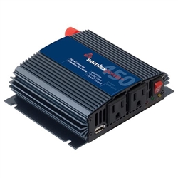 SAMLEX SAM-450-12 MODIFIED SINE WAVE INVERTER 450W 12VDC    12VDC/45A FULL LOAD  12VDC/8A CIGARETTE PLUG 100W MAXIMUM