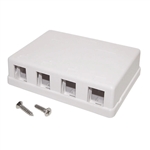 SB-4P-WH KEYSTONE SURFACE MOUNT BOX, 4-PORT WHITE