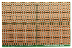 BPS BUSBOARD SB4 SNAPPABLE PCB BREADBOARD WITH 2-HOLE AND   4-HOLE STRIPS, 64MM X 97MM (2.5" X 3.8")