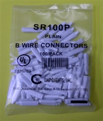 SR COMPONENT SR1000P PLAIN 'B' WIRE CONNECTOR 100/PACK