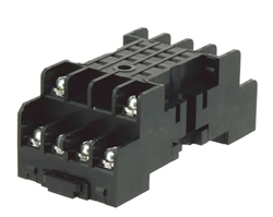 IDEC SY4S-05 RELAY BASE/SOCKET FOR 14 PIN RELAYS, DPDT/4PDT 10A@300V (2 POLE) 7A@300V (4 POLE), DIN RAIL OR PANEL MOUNT