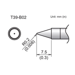 HAKKO T39-B02 CONICAL TIP R0.2 X 7.5MM FOR THE FX-971       SOLDERING STATION