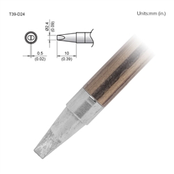 HAKKO T39-D24 CHISEL TIP 2.4 X 10MM, FOR THE FX-971         SOLDERING STATIO *SPECIAL ORDER*