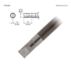 HAKKO T39-D52 CHISEL TIP 5.2 X 10MM, FOR THE FX-971         SOLDERING STATION