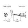 HAKKO T39-DLS15 CHISEL SLIM TIP 1.5 X 12MM, FOR THE FX-971  SOLDERING *SPECIAL ORDER*